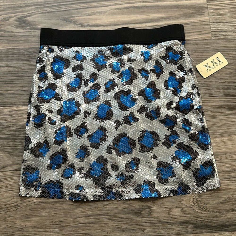 Leopard sequin skirt